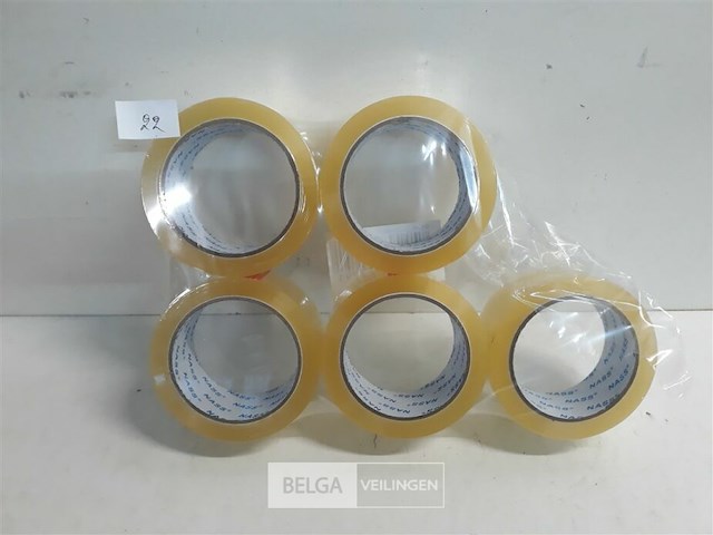 5 x inpakkleefband transparant 50mmx66 m - afbeelding 2 van  3