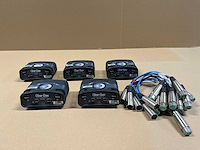 5 x intercom beltpack clear-com rs-702 2-channel + yc-36 cable - afbeelding 1 van  2