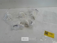 5 x kapstokhaak pvc wit 50mm - afbeelding 2 van  3