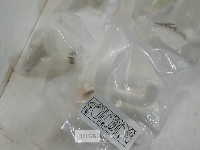 5 x kapstokhaak pvc wit 50mm - afbeelding 3 van  3