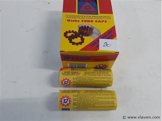 5 x klappers voor speelgoedgeweer 12 shot 240 knallen - afbeelding 1 van  2