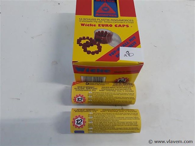 5 x klappers voor speelgoedgeweer 12 shot 240 knallen - afbeelding 1 van  2