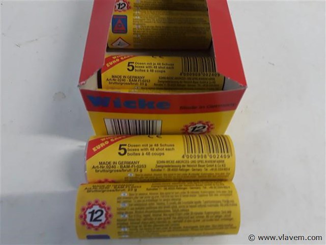 5 x klappers voor speelgoedgeweer 12 shot 240 knallen - afbeelding 2 van  2