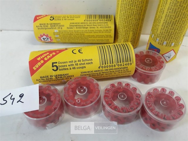 5 x klappers voor speelgoedgeweer 12 shot 5x48 knallen - afbeelding 3 van  3