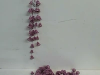 5 x klokken op stok 55 cm paars