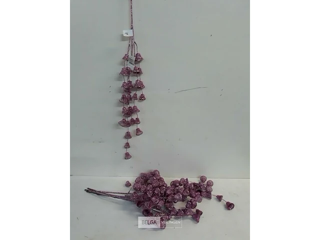5 x klokken op stok 55 cm paars - afbeelding 2 van  3