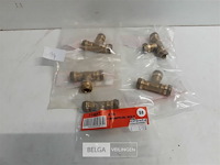5 x knelkoppeling t stuk koper 3 x 10 mm - afbeelding 1 van  3