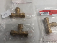 5 x knelkoppeling t stuk koper 3 x 12 mm - afbeelding 2 van  2