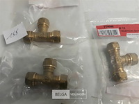 5 x knelkoppeling t stuk koper 3 x 12 mm - afbeelding 3 van  3