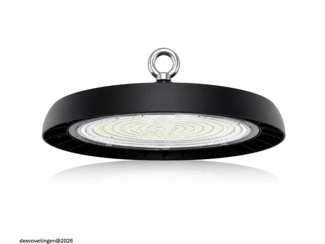 5 x led highbay ufo – 100w – 6400k koud wit – ip65 – agora-100 - afbeelding 3 van  6