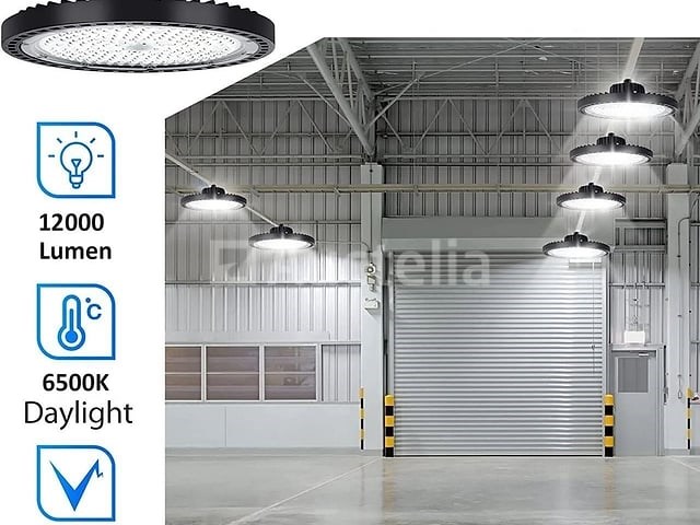 5 x led highbay ufo pro 100w – instelbaar 60% / 80% / 100% – 6500k – web-100 - afbeelding 3 van  6
