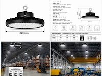 5 x led highbay ufo pro 100w – instelbaar 60% / 80% / 100% – 6500k – web-100 - afbeelding 7 van  7