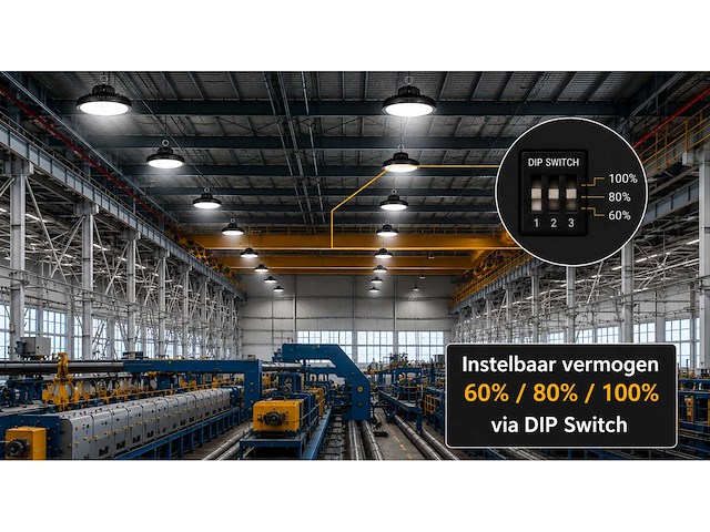 5 x led highbay ufo pro 150w – instelbaar 60% / 80% / 100% – 6500k – web-150 - afbeelding 2 van  6