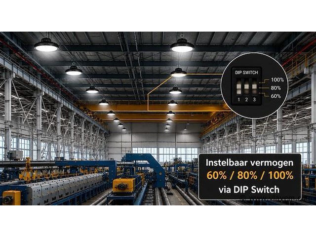 5 x led highbay ufo pro 150w – instelbaar 60% / 80% / 100% – 6500k – web-150 - afbeelding 2 van  6