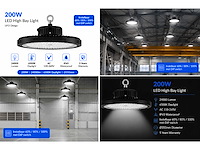 5 x led highbay ufo pro 200w – instelbaar 60% / 80% / 100% – 6500k – web-200 - afbeelding 6 van  6
