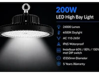 5 x led highbay ufo pro 200w – instelbaar 60% / 80% / 100% – 6500k – web-200