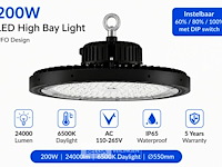 5 x led highbay ufo pro 200w – instelbaar 60% / 80% / 100% – 6500k – web-200 - afbeelding 4 van  7