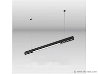 5 x led lineaire hanglamp – 35w – 120cm – ip20 – zwart – inclusief montageset - afbeelding 2 van  5
