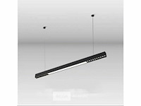 5 x led lineaire hanglamp – 35w – 120cm – ip20 – zwart – inclusief montageset - afbeelding 3 van  6