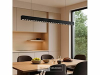 5 x led lineaire hanglamp – 35w – 120cm – ip20 – zwart – inclusief montageset - afbeelding 3 van  7