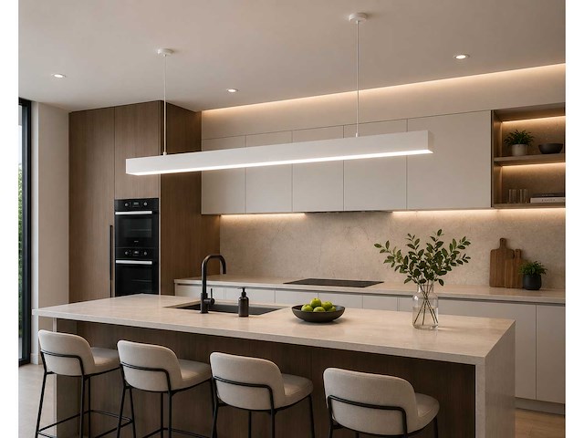 5 x led lineaire hanglamp 40w – 3cct instelbaar - wit – innova3-40 3cct - afbeelding 3 van  5