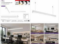 5 x led lineaire hanglamp 40w – 3cct instelbaar - wit – innova3-40 3cct - afbeelding 5 van  5