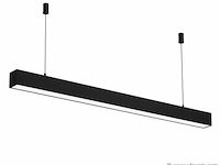 5 x led lineaire hanglamp 40w – 3cct instelbaar - zwart – innova3-40 3cct - afbeelding 2 van  5