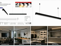5 x led lineaire hanglamp 40w – 3cct instelbaar - zwart – innova3-40 3cct - afbeelding 6 van  6