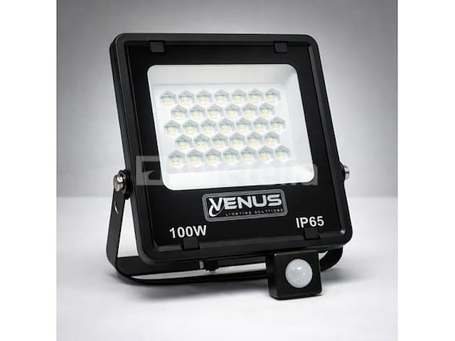 5 x led schijnwerper 100w met bewegingssensor – 4000k neutraal wit – ip65 – flag-100 - afbeelding 3 van  5
