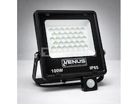 5 x led schijnwerper 100w met bewegingssensor – 6500k koud wit – ip65 – flag-100 - afbeelding 4 van  5
