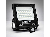 5 x led schijnwerper 100w met bewegingssensor – 6500k koud wit – ip65 – flag-100 - afbeelding 5 van  5