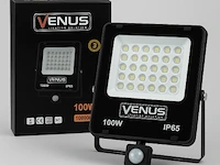 5 x led schijnwerper 100w met bewegingssensor – 6500k koud wit – ip65 – flag-100 - afbeelding 3 van  6