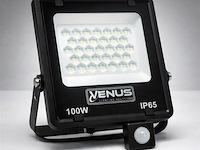5 x led schijnwerper 100w met bewegingssensor – 6500k koud wit – ip65 – flag-100 - afbeelding 5 van  5