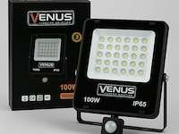 5 x led schijnwerper 100w met bewegingssensor – 6500k koud wit – ip65 – flag-100 - afbeelding 3 van  6