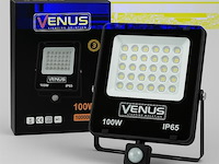 5 x led schijnwerper 100w – met sensor – 6500kkoud wit – ip65 waterdicht - afbeelding 3 van  6