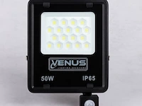 5 x led schijnwerper 50w met bewegingssensor – 4000k neutraal wit – ip65 – flag-50 - afbeelding 3 van  6