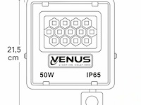 5 x led schijnwerper 50w met bewegingssensor – 4000k neutraal wit – ip65 – flag-50 - afbeelding 5 van  6