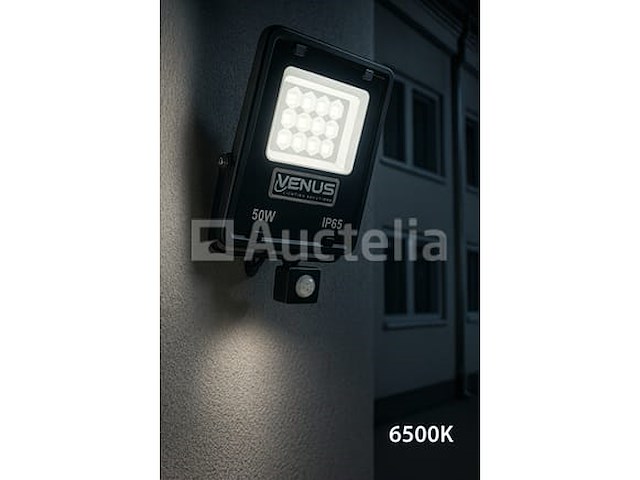 5 x led schijnwerper 50w met bewegingssensor – 6500k koud wit – ip65 – flag-50 - afbeelding 3 van  5