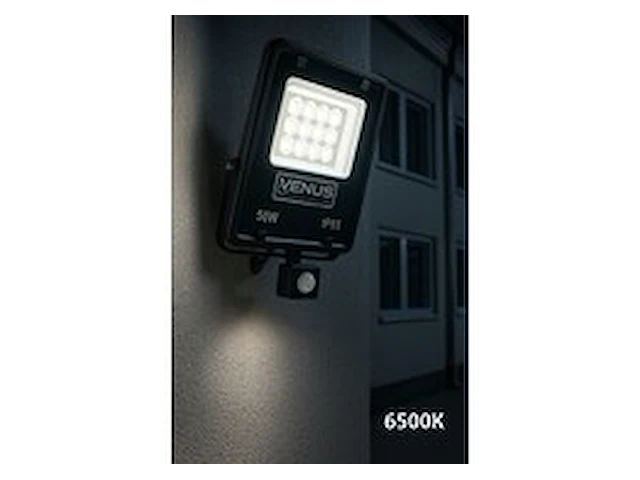 5 x led schijnwerper 50w met bewegingssensor – 6500k koud wit – ip65 – flag-50 - afbeelding 1 van  6