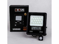5 x led schijnwerper 50w met bewegingssensor – 6500k koud wit – ip65 – flag-50 - afbeelding 5 van  5