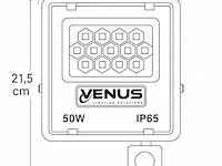 5 x led schijnwerper 50w – met sensor – 4000k naturaal wit – ip65 waterdicht - afbeelding 5 van  6