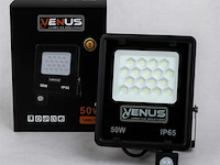 5 x led schijnwerper 50w – met sensor – 4000k naturaal wit – ip65 waterdicht - afbeelding 6 van  6