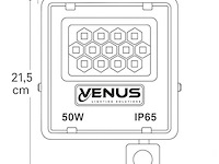 5 x led schijnwerper 50w – met sensor – 6500kkoud wit – ip65 waterdicht - afbeelding 4 van  5