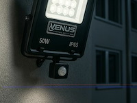 5 x led schijnwerper 50w – met sensor – 6500kkoud wit – ip65 waterdicht - afbeelding 1 van  6