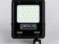 5 x led schijnwerper 50w – met sensor – 6500kkoud wit – ip65 waterdicht - afbeelding 3 van  6