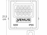5 x led schijnwerper 50w – met sensor – 6500kkoud wit – ip65 waterdicht - afbeelding 5 van  6