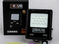 5 x led schijnwerper 50w – met sensor – 6500kkoud wit – ip65 waterdicht - afbeelding 6 van  6