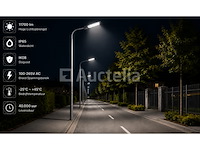 5 x led straatlamp 100w – 6400k koud wit - grijs – ip65 – florida-100 - afbeelding 3 van  5