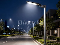 5 x led straatlamp 100w – 6400k koud wit - grijs – ip65 – florida-100 - afbeelding 1 van  5