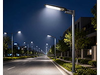 5 x led straatlamp 100w – 6400k koud wit - grijs – ip65 – florida-100 - afbeelding 2 van  2